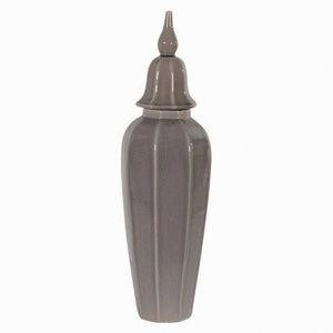 Asha Grey Lidded Urn - 2 Sizes