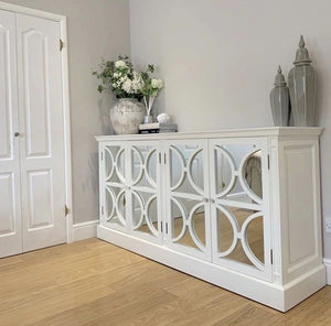 Leura White Mirrored Sideboard