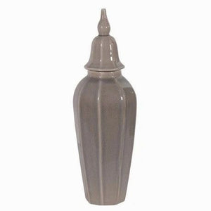 Asha Grey Lidded Urn - 2 Sizes