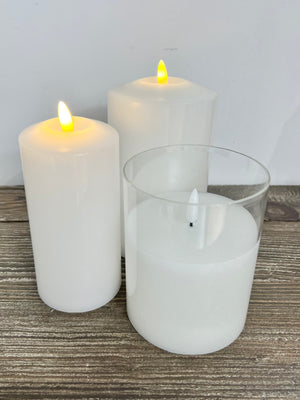Everyday Wide White LED Candle