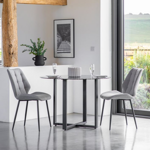 Tonnarello Round Black Marble Table