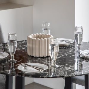 Tonnarello Round Black Marble Table