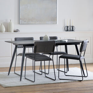 Stanley Black Wooden Dining Table