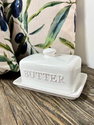 White Butter Dish