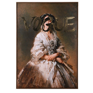 Large Vogue Graffiti Framed Canvas