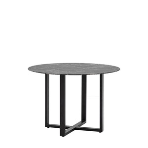 Tonnarello Round Black Marble Table