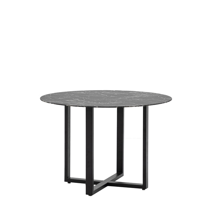 Tonnarello Round Black Marble Table