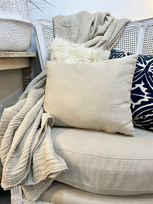Oatmeal Crinkle Throw - 2 Sizes