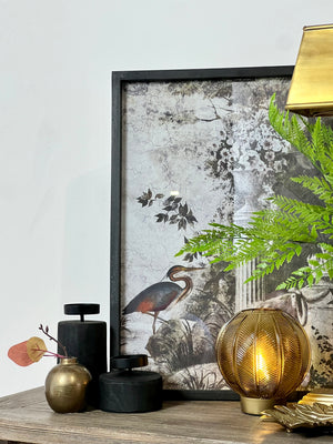 Framed Heron Print
