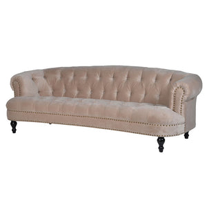 Curved 3 Seat Aldgate Velvet Sofa