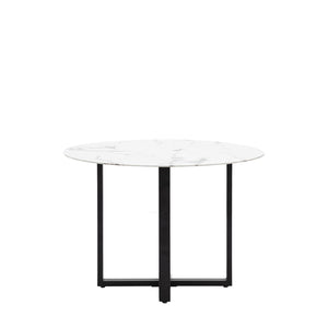 Tonnarello Round  White Marble Table