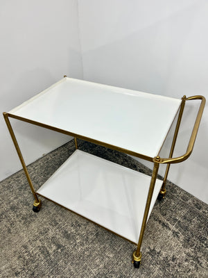 White And Gold Cocktail Trolley