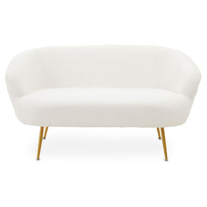 Cornelia Gold Leg Boucle Sofa
