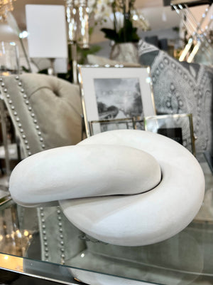 White Newton Knot Sculpture