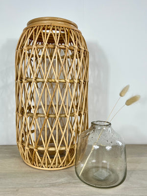 Wicker Hurricane Lantern